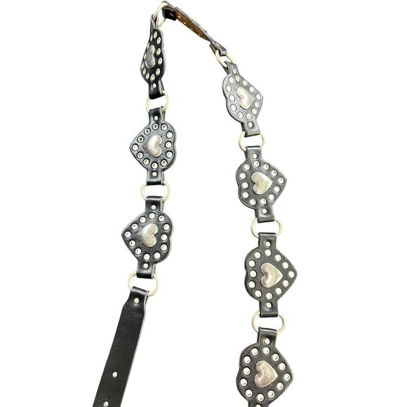 Womens XL- Heart Silver Tone Western Belt- 38-44" adjustable rodeo festival - Picture 5 of 5